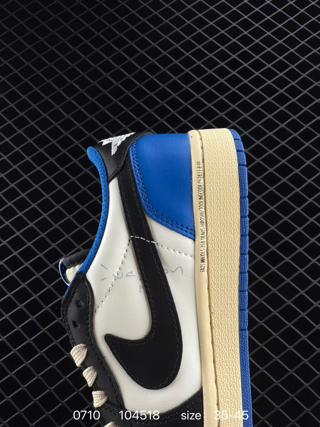Fragment Design x Travis Scott x Nike Air Jordan 1 Low OG SP”Military Blue”